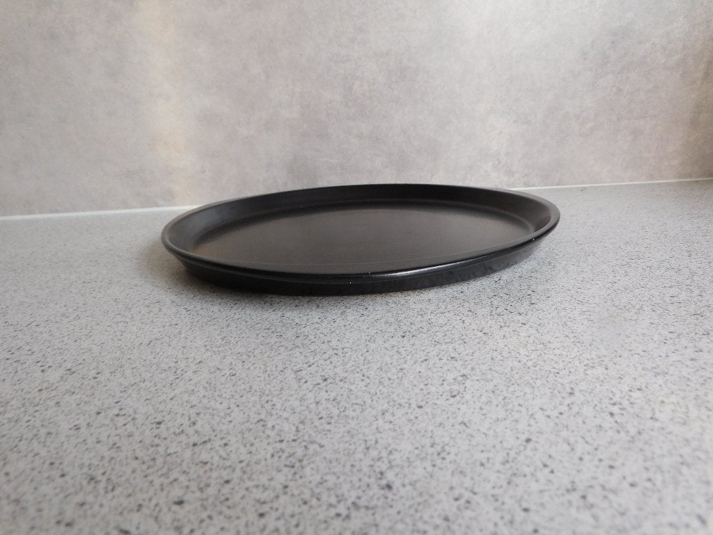 Gebakbord Plateel Zwart - 22x22x22 cm, Ophalen of Verzenden
