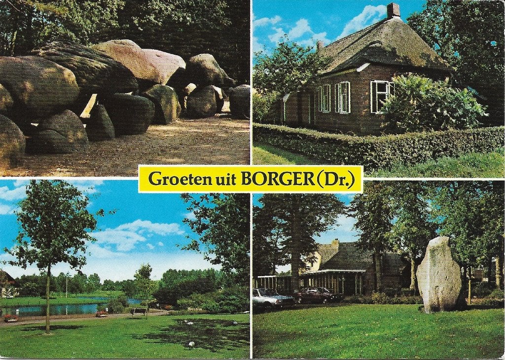 Ansichtkaart  	Borger	4-luik, Verzenden, 1980 tot heden, Gelopen, Drenthe
