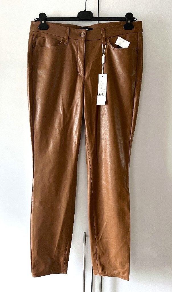 🌻Nieuwe cognac stretch lederlook broek Ray van Cambio 42 44, Cambio, Bruin, Verzenden, Maat 42/44 (L)
