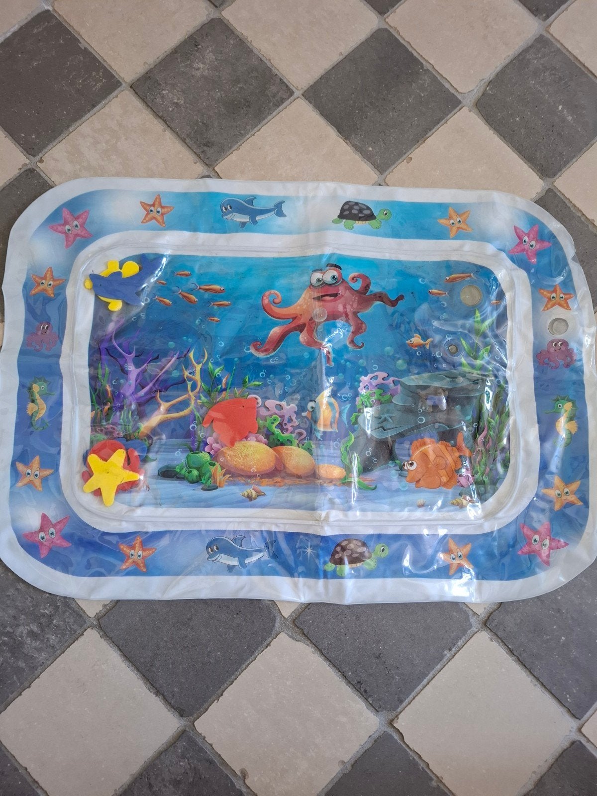 Opblaasbare water speelmat, Ophalen