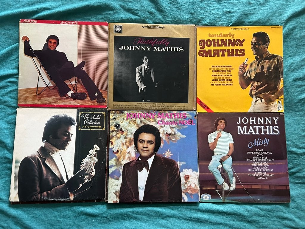 6 LP's Johnny Mathis (ook per stuk te koop), LP, Gebruikt, Pop, Ophalen of Verzenden