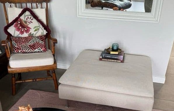 Ikea Söderhamn voetenbank/poef - zo goed als nieuw, Huis en Inrichting, Ophalen of Verzenden, Zo goed als nieuw, 75 tot 100 cm