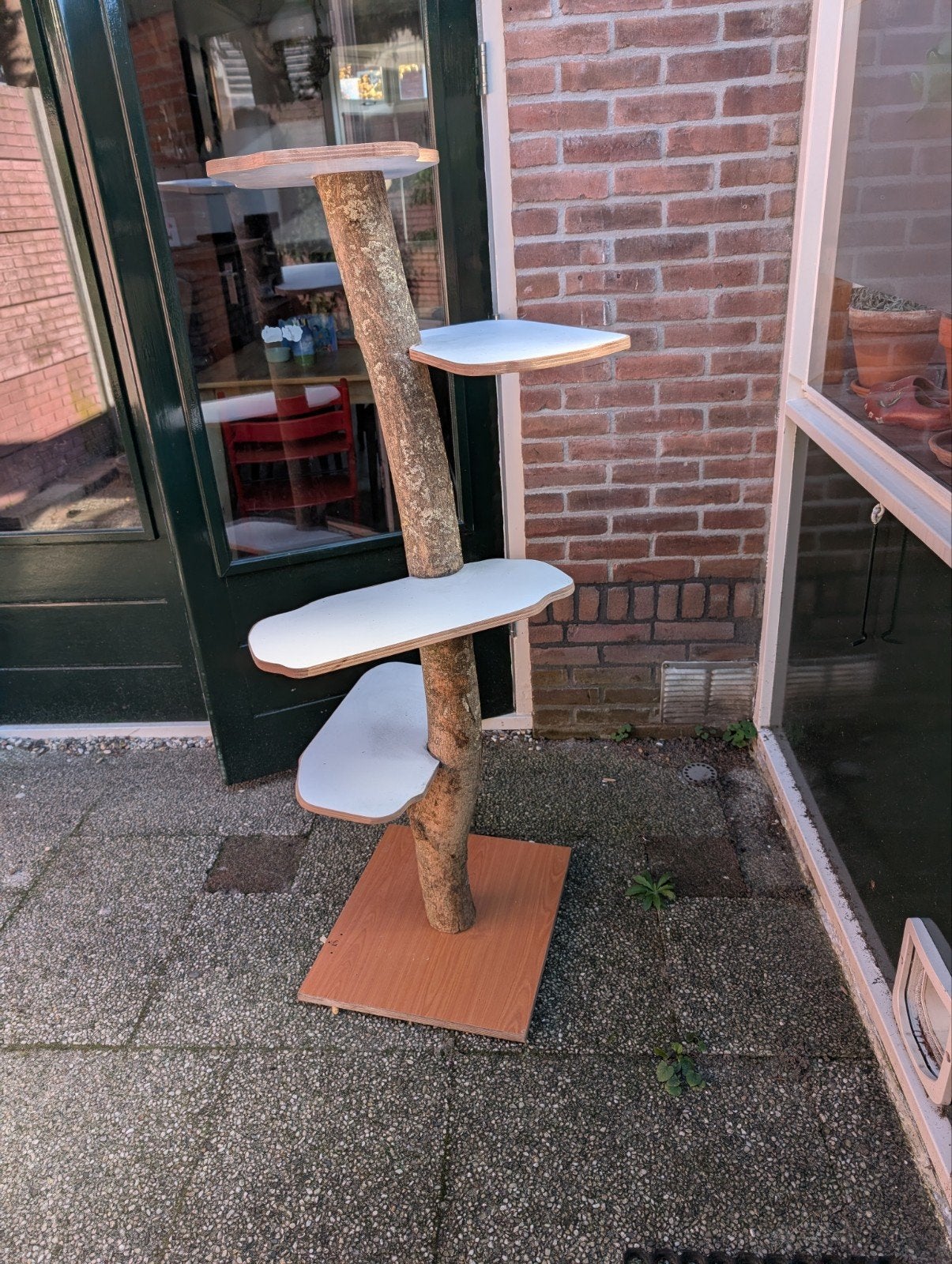 kattenpaal (zelf gemaakt), Ophalen