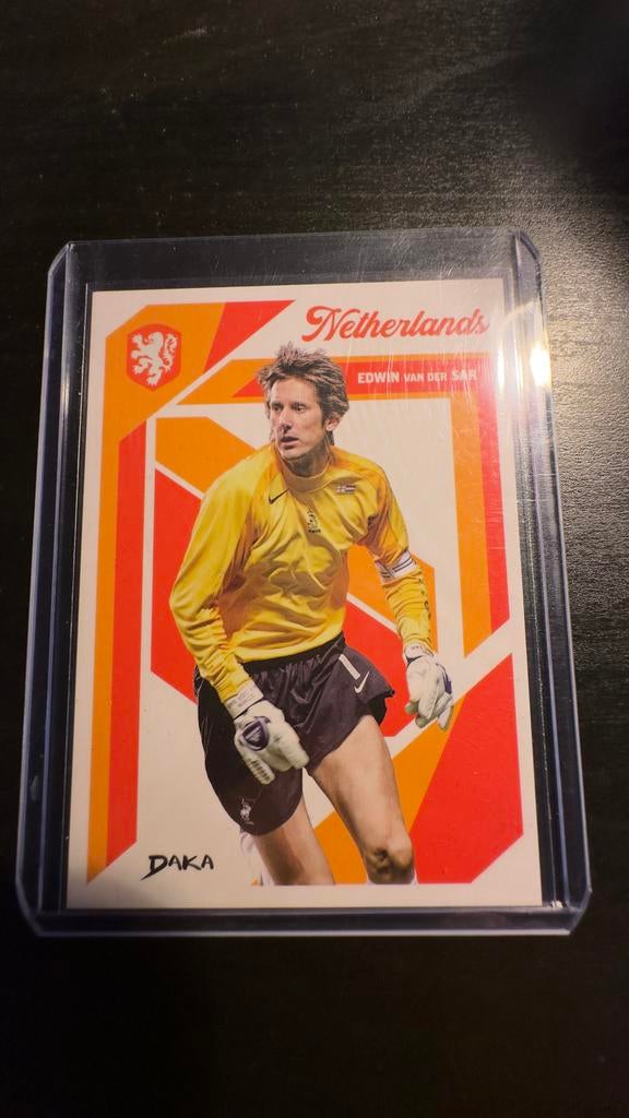 Voetbal Spelerskaarten: Edwin van der Sar, Virgil van Dijk,, Ophalen of Verzenden, Zo goed als nieuw, Buitenlandse clubs, Spelerskaart