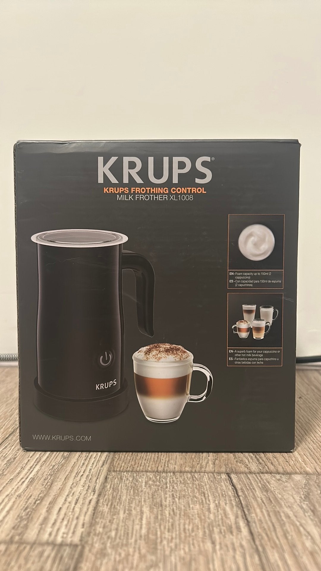 Krups Frothing Control XL1008 Melkopschuimer – Nieuw., Minder dan 1 liter, Ophalen, Nieuw, Rvs