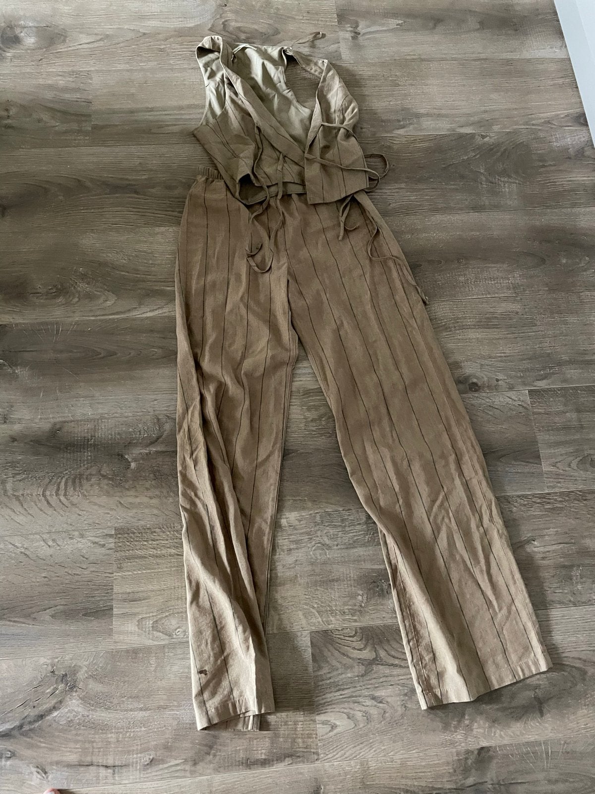 Pull & Bear Pantalon en Vestje Set - Maat XS, Kleding | Dames, Broeken en Pantalons, Ophalen of Verzenden, Gedragen, Maat 34 (XS) of kleiner