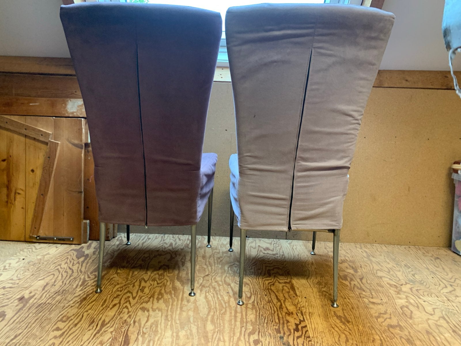 Set van 2 lundia stoelen in paarse stof, Ophalen, Gebruikt, Twee, Overige kleuren