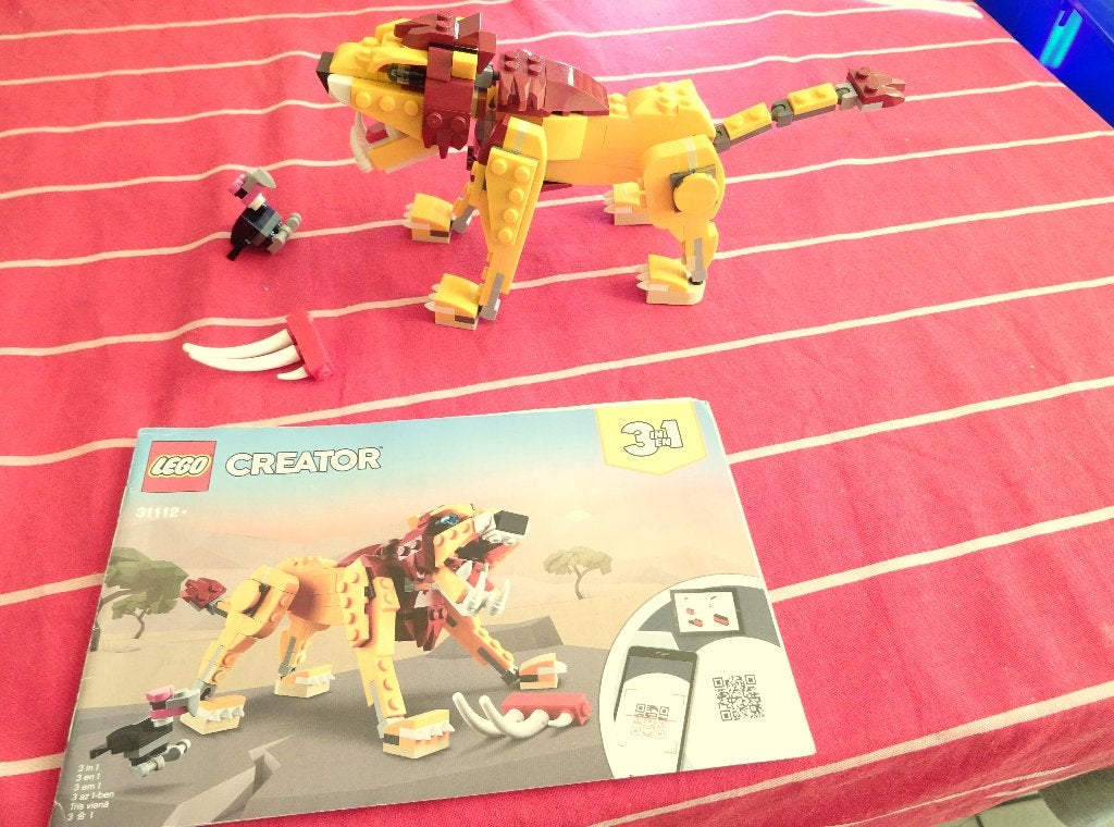 Lego Creator 31112 – wilde leeuw – 3 in 1, Gebruikt, Lego, Ophalen of Verzenden, Compleet