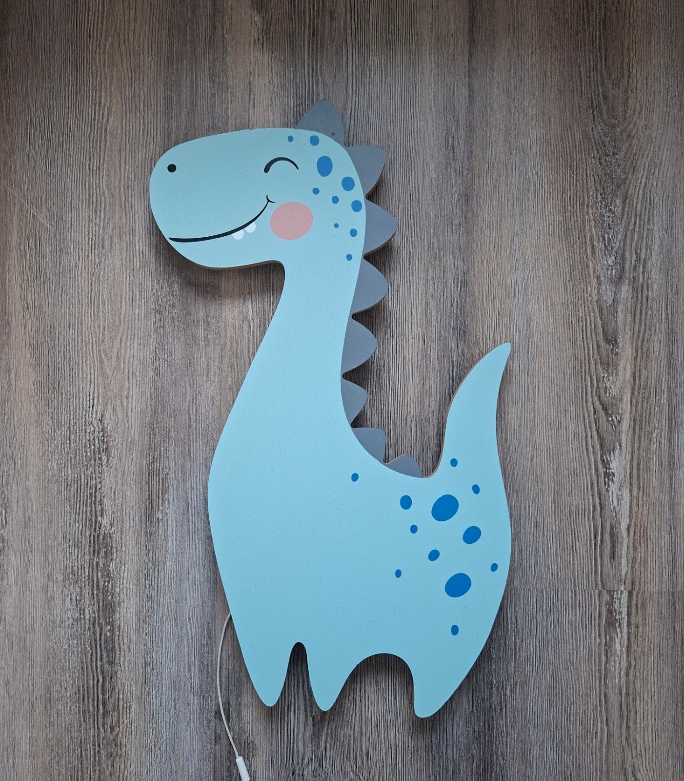 Leuke LED wandlamp Dino - zo goed als nieuw, Blauw, LED, Ophalen of Verzenden, Zo goed als nieuw
