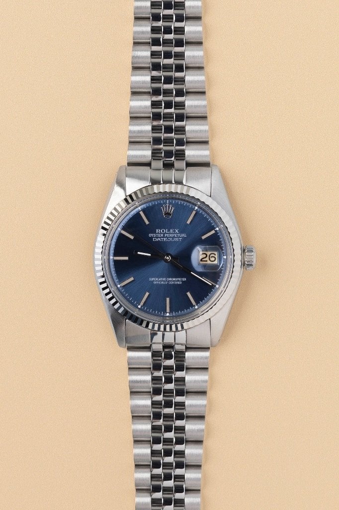 Rolex Datejust 1601 blue MINT, Ophalen, Staal, Polshorloge, Nieuw