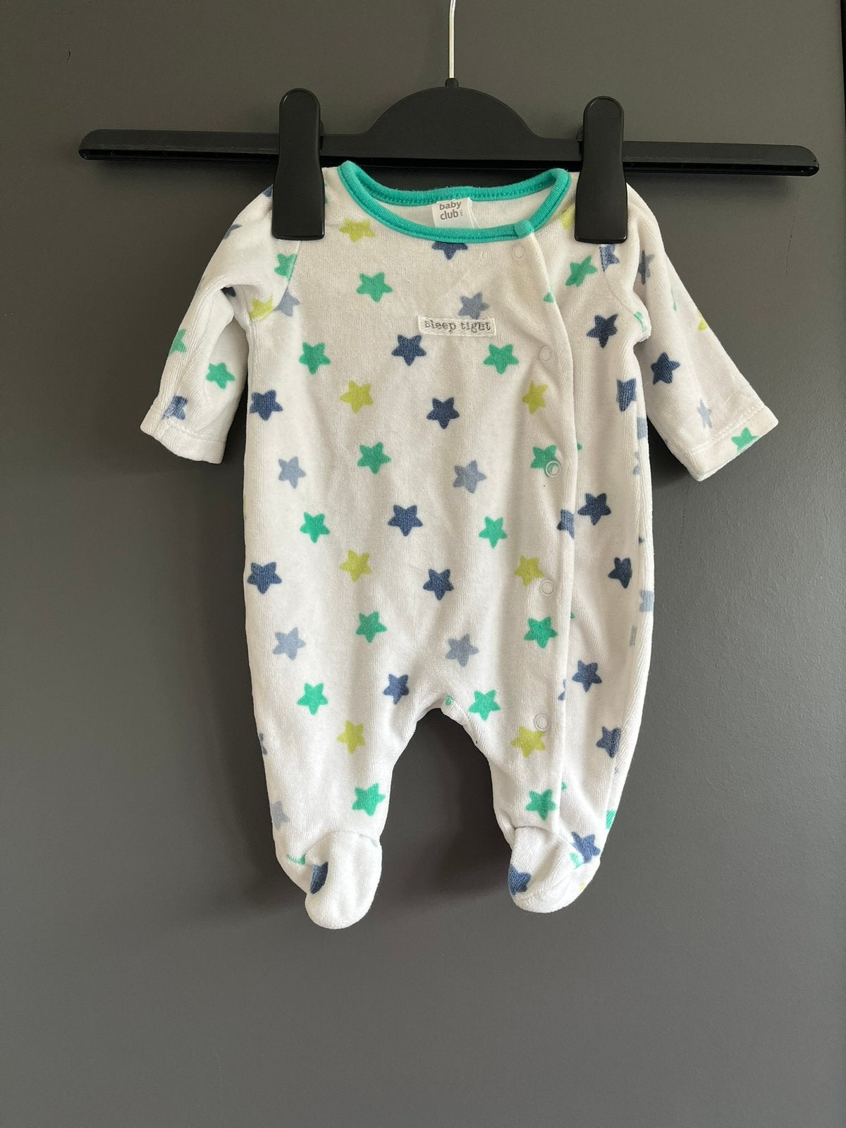 Wit boxpakje / romper met voetjes pakje sterren, maat 50 C&A, Kinderen en Baby's, Babykleding | Maat 50, Ophalen of Verzenden