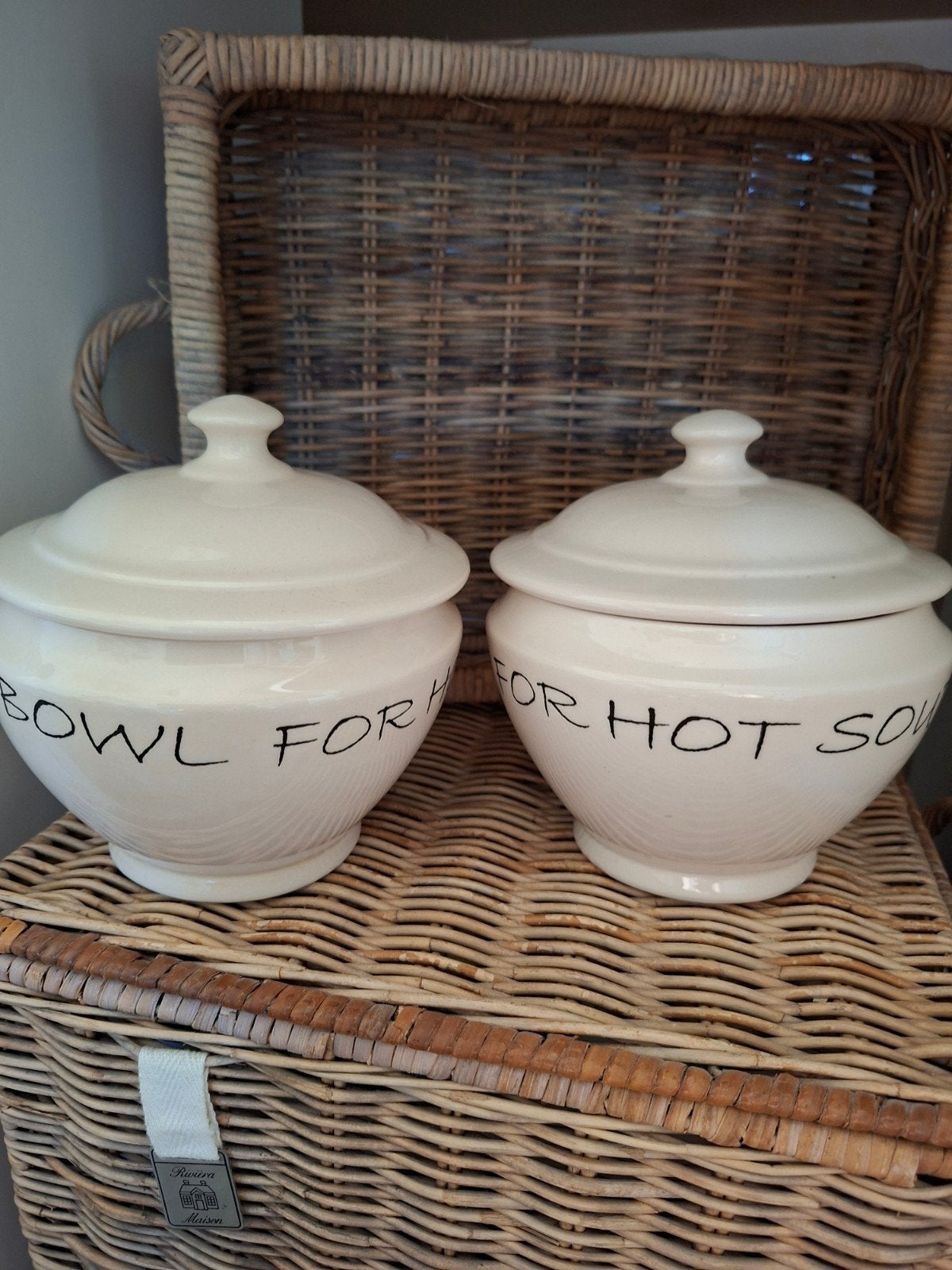 riviera maison soepkommen oude collectie, Ophalen, Zo goed als nieuw, Overige stijlen, Kom(men)