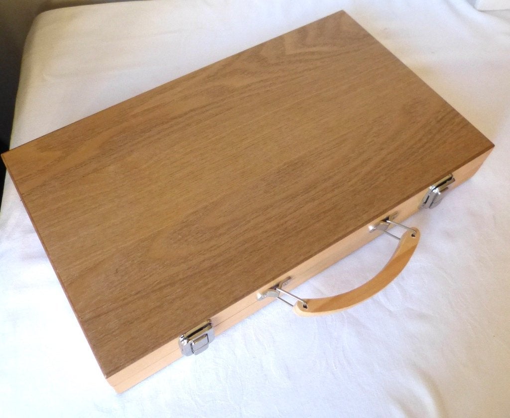 backgammon in houten koffer, nieuw, Ophalen of Verzenden, Nieuw