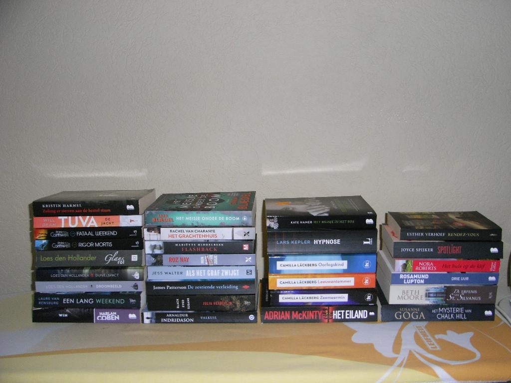 doos boeken/thrillers Lackberg/coben/vermeer/patterson etc, Ophalen of Verzenden, Zo goed als nieuw