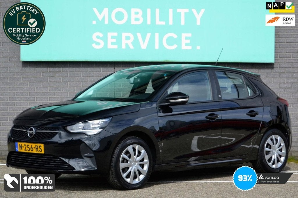 Opel Corsa-e Edition 50 kWh SOH93% CarPlay W.pomp Clima, Auto's, 330 km, Gebruikt, Zwart, Origineel Nederlands