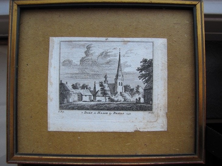 Princenhage Breda, 1800 - 1899, Verzenden, Stadsgezicht, 17 cm