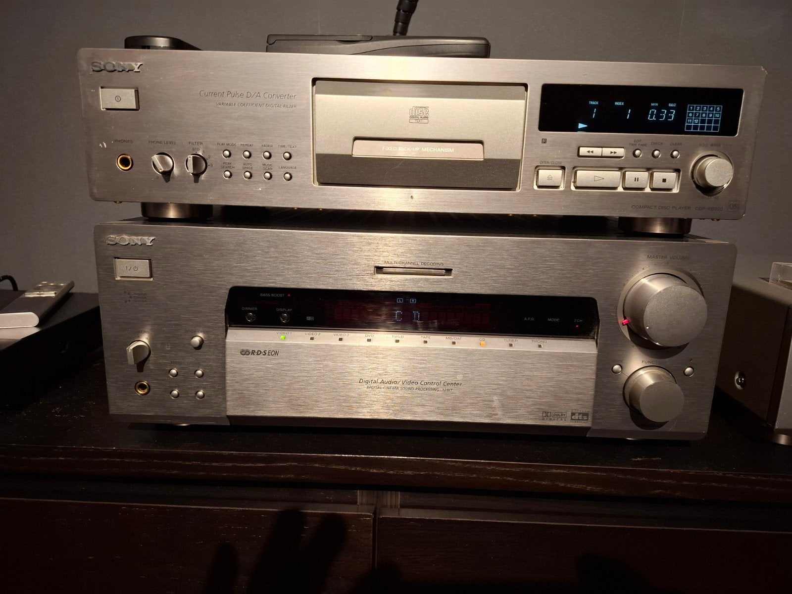 SONY QS SET RECEIVER/CD SPELER EN CASSETTEDECK, Ophalen, Gebruikt