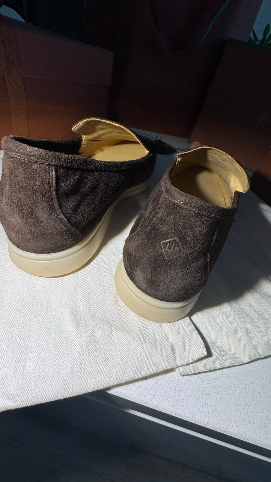 loro piana loafers KALFS SUEDE, Kleding | Heren, Ophalen of Verzenden, Zo goed als nieuw, Blauw, Loafers