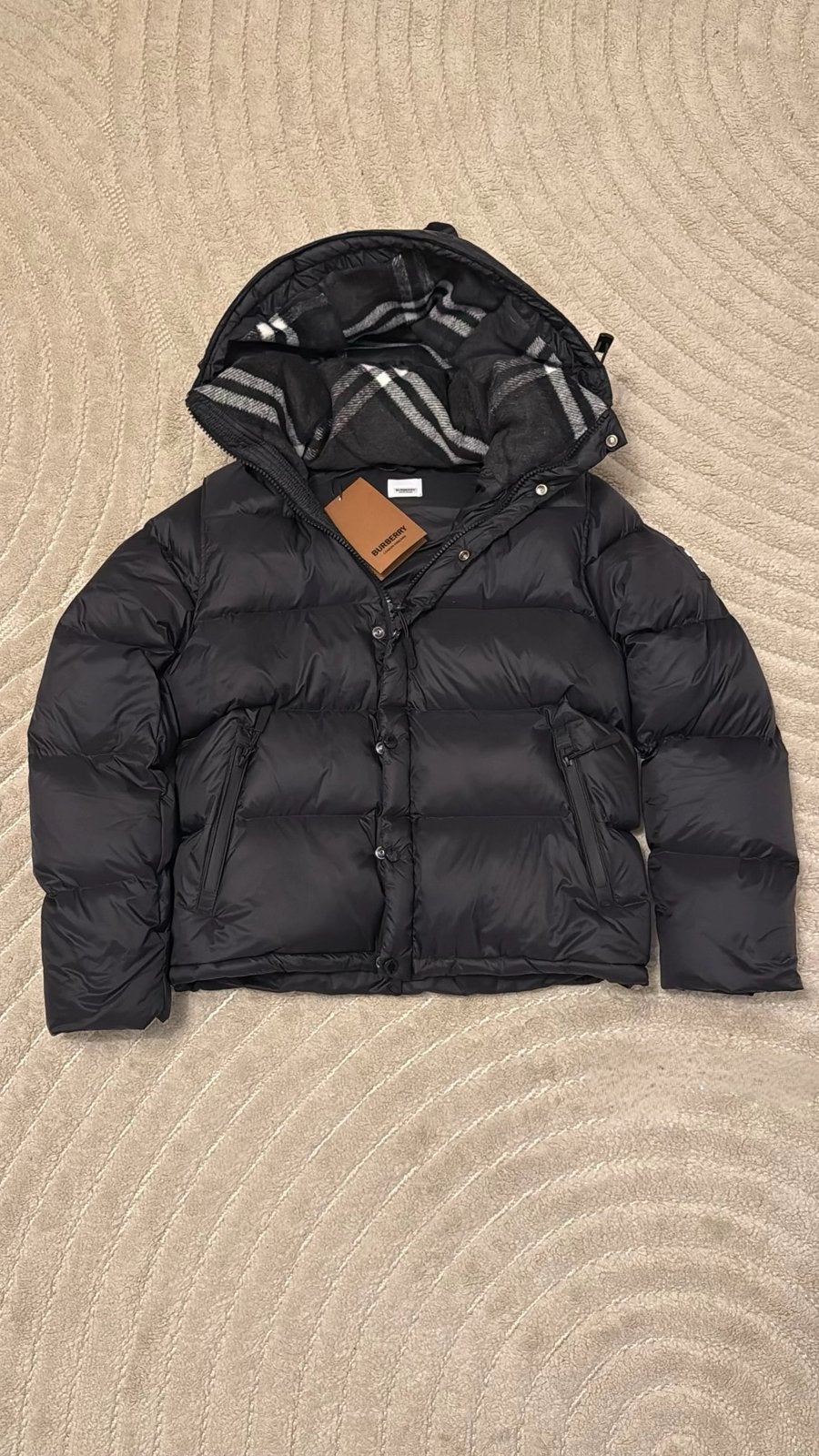 Burberry jas maat L, Ophalen of Verzenden, Zo goed als nieuw, Maat 52/54 (L), Zwart