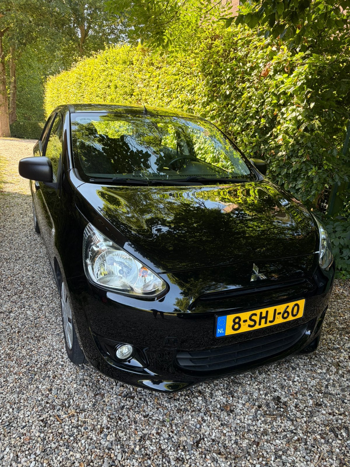 Mitsubishi Space Star 1.0 MPI 52KW 2013 Zwart Airco, Auto's, Mitsubishi, Voorwielaandrijving, Stof, Zwart, Origineel Nederlands