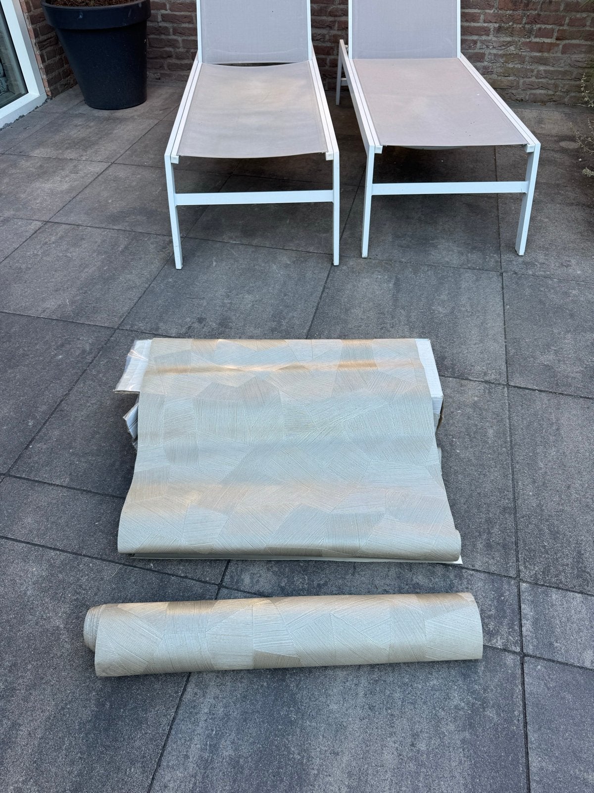 Arte Vliesbehang - Beige met subtiel patroon, Ophalen, Modern, Vliesbehang, Minder dan 5 m²