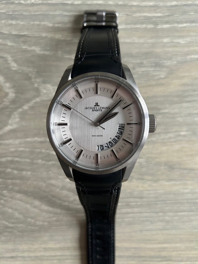 Jacques Lemans horloge, Overige merken, Staal, Polshorloge, Ophalen of Verzenden
