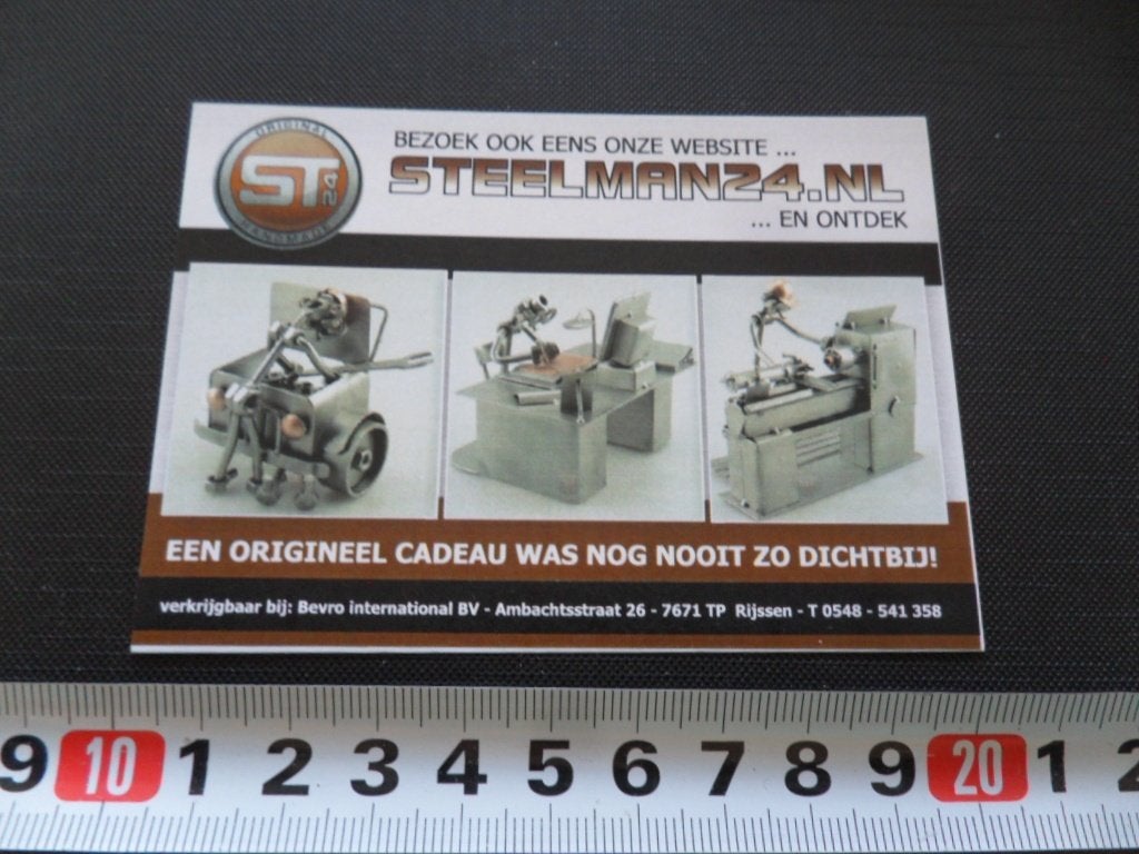 sticker steelman beeldjes staal bout schroef moer ring man, Ophalen of Verzenden, Zo goed als nieuw
