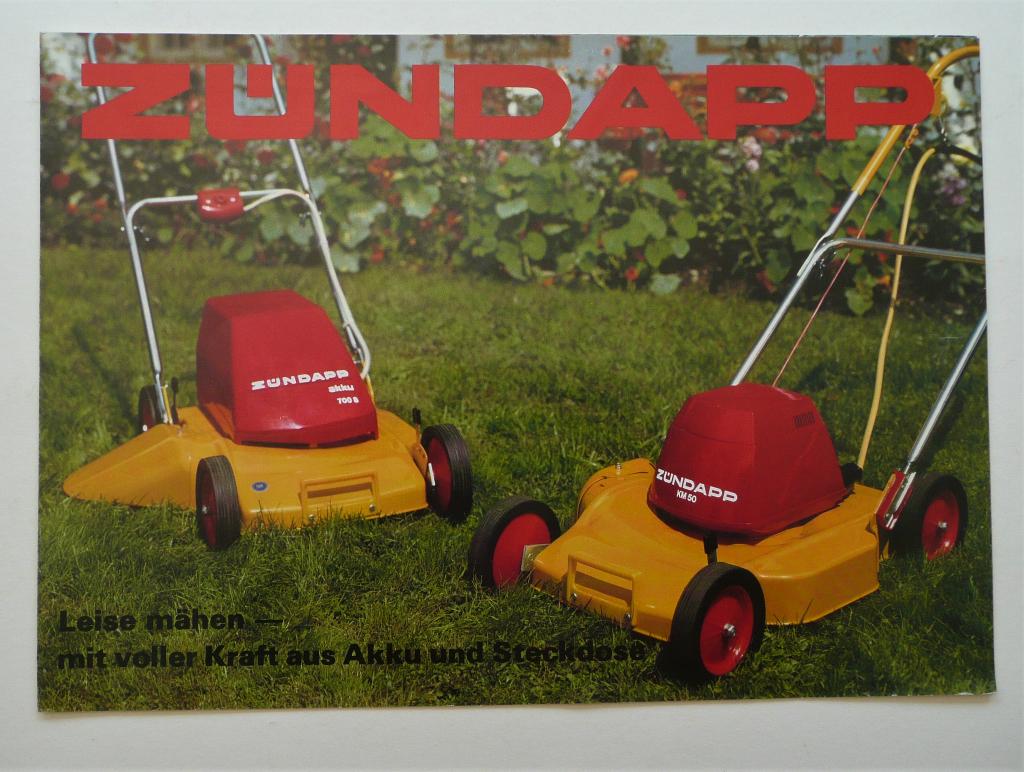 Zündapp Folder Grasmaaiers Elektr. Kabel en Accu, Verzenden, Zo goed als nieuw, Folder