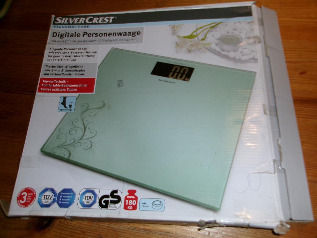 Silvercrest - digitale personenweegschaal sgw 180 a1, 1 tot 500 gram, 100 kg of meer, Ophalen of Verzenden, Personenweegschaal