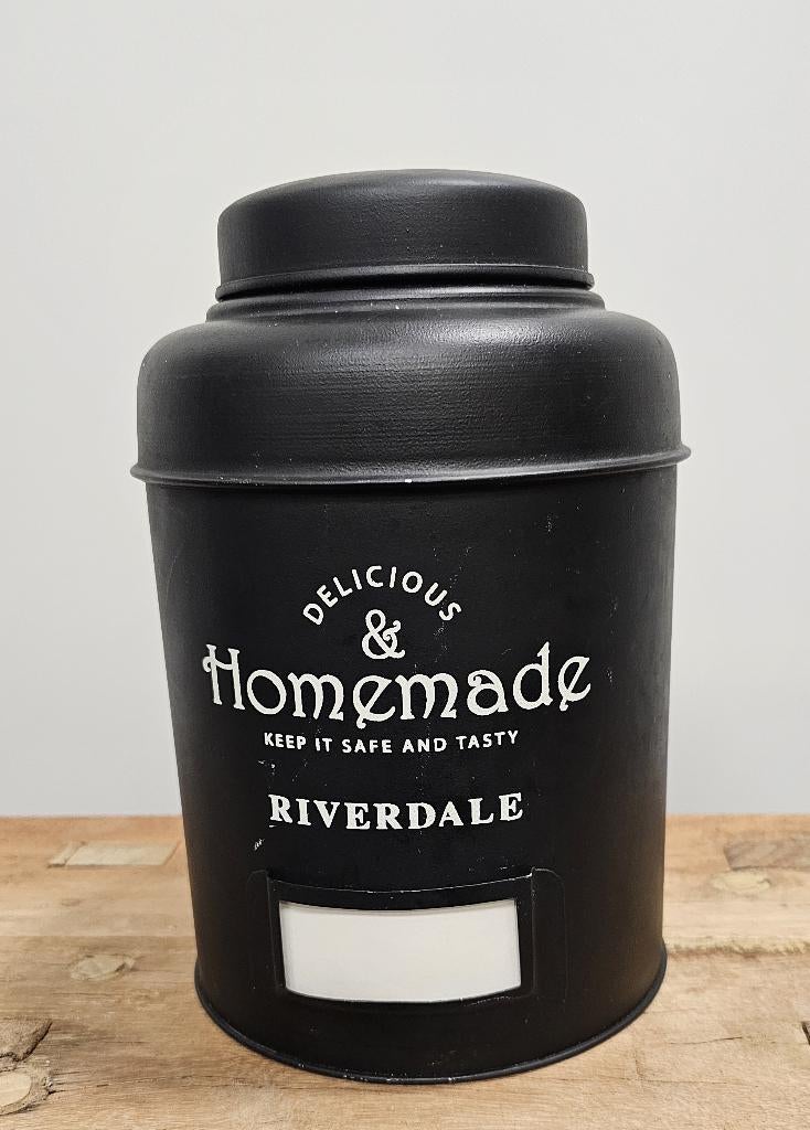 "RIVERDALE" DELICIOUS & HOMEMADE VOORRAADBUS, Gebruikt, Ophalen of Verzenden, Metaal, Overige merken