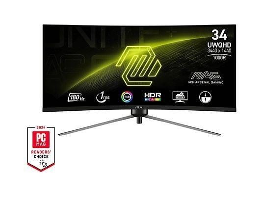 MSI MAG 345CQR - 34 inch - 3440 x 1440 pixels (UWQHD), Ophalen, Msi, IPS, Nieuw