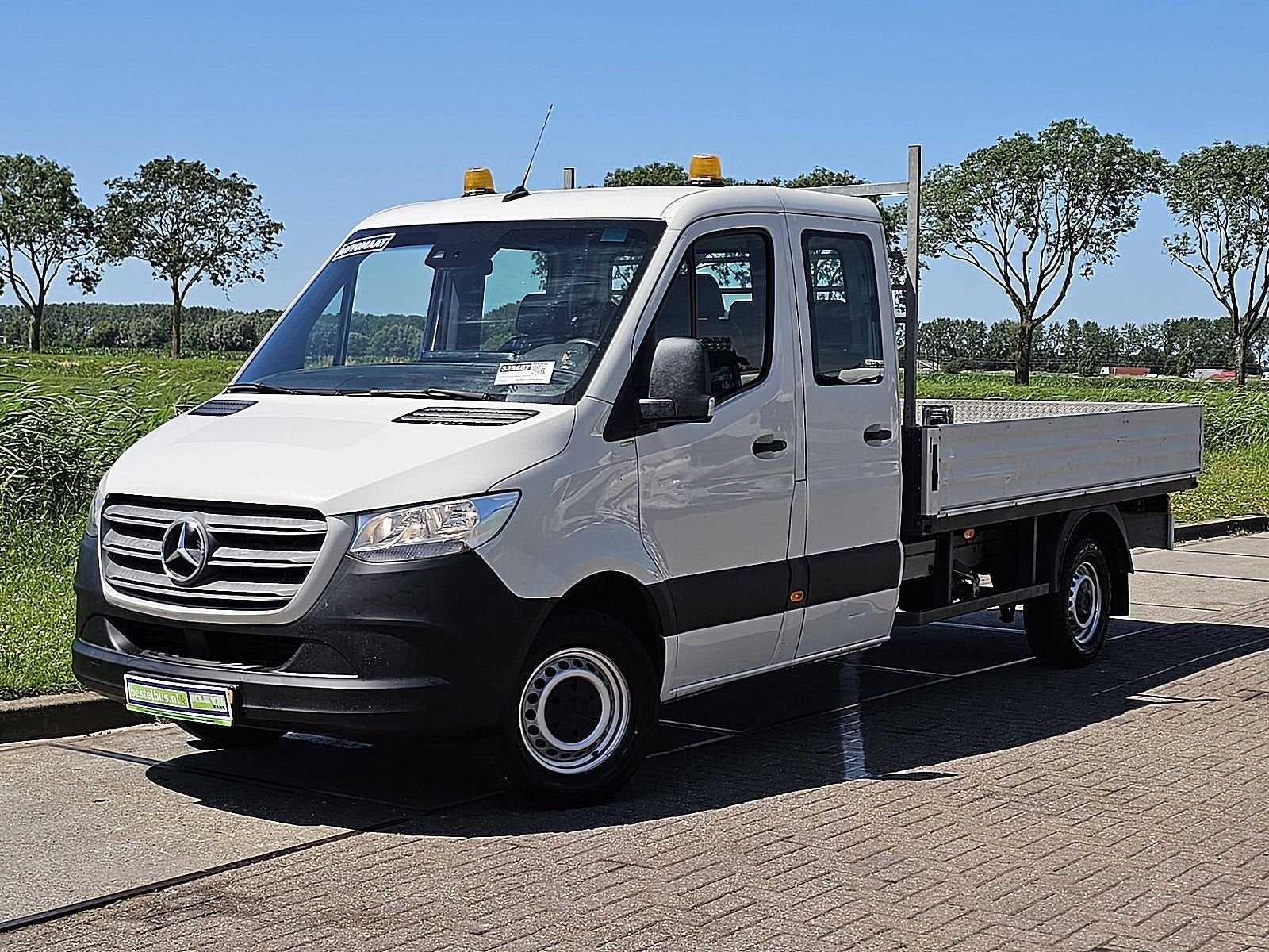 Mercedes-Benz Sprinter 314 L3 Dubbele Cabine Mbux Navi Open-, Auto's, Bestelauto's, Start-stop-systeem, Achterwielaandrijving