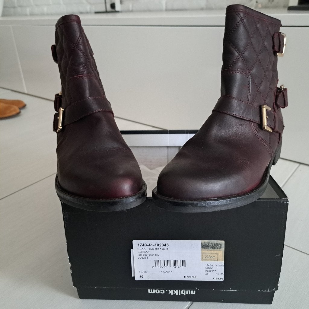 Nubikk enkel laarsjes, rood bruin.mt40, Ophalen, Nubikk, Overige kleuren, Lage of Enkellaarzen