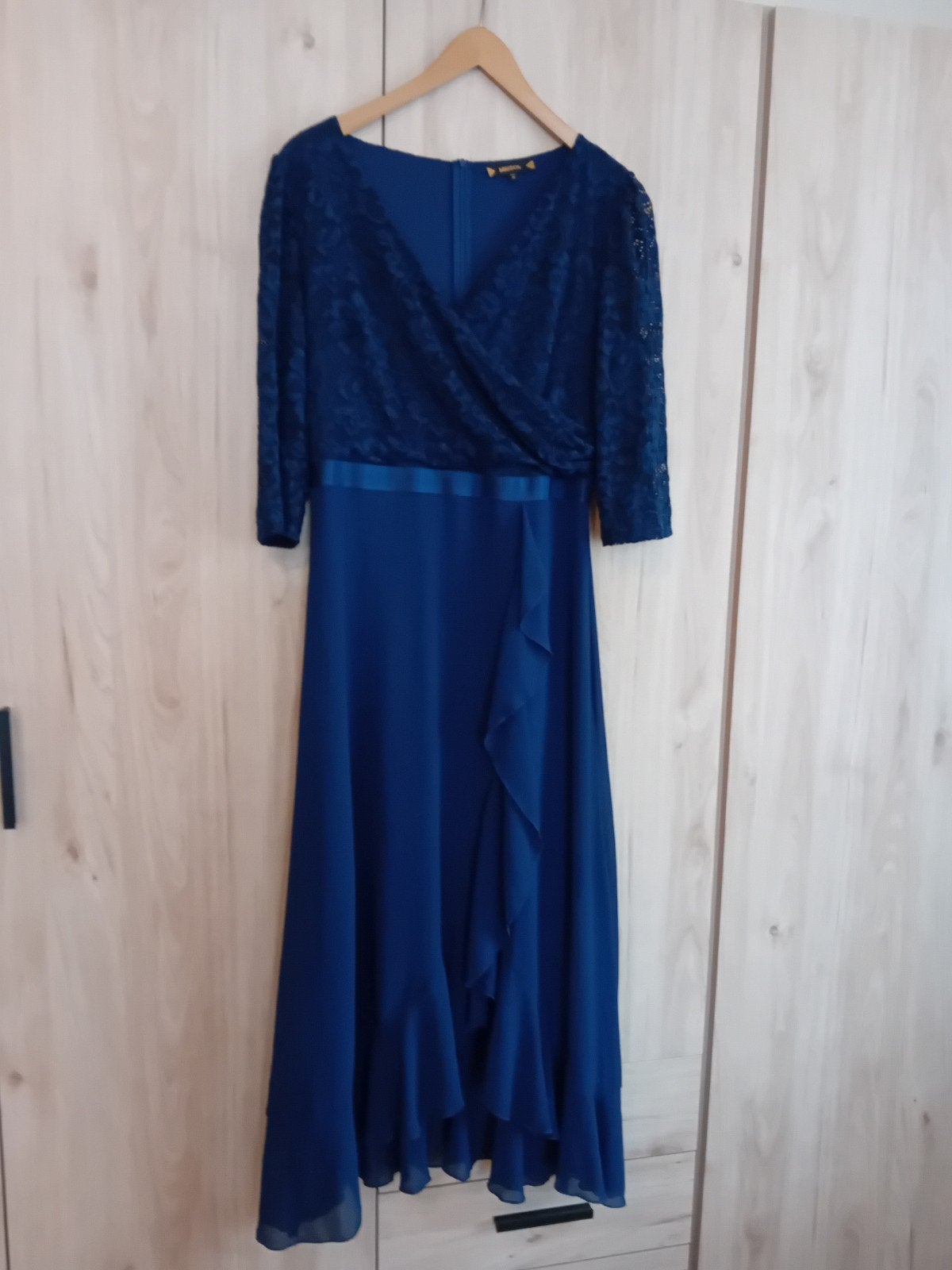 Blauw feestjurk maat xl, Galajurk, Blauw, Maat 46/48 (XL) of groter, Ophalen of Verzenden