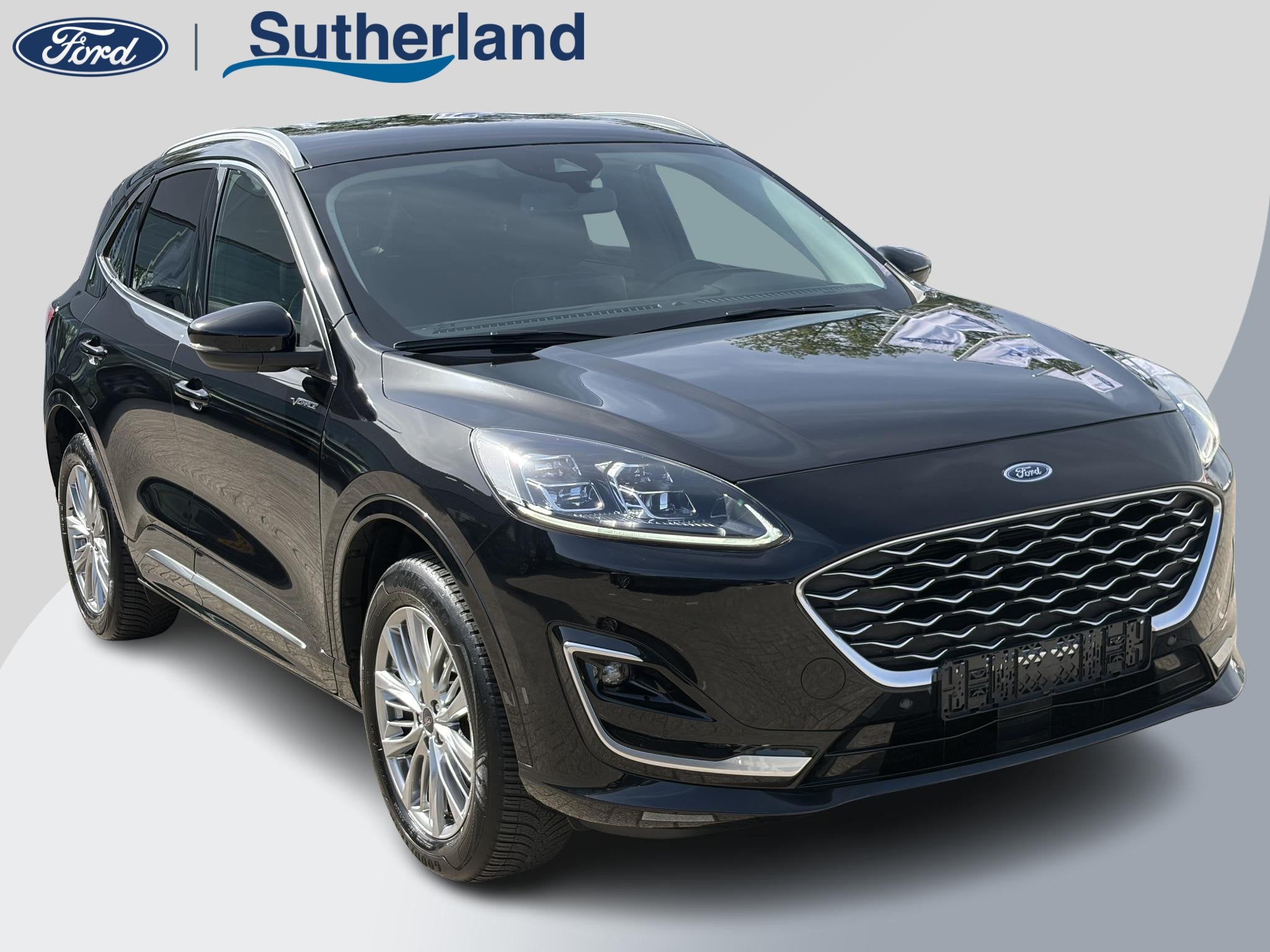 Ford Kuga 2.5 PHEV Vignale Trekhaak | Volledig lederen Inter, Auto's, 14 kWh, Gebruikt, 4 cilinders, Zwart