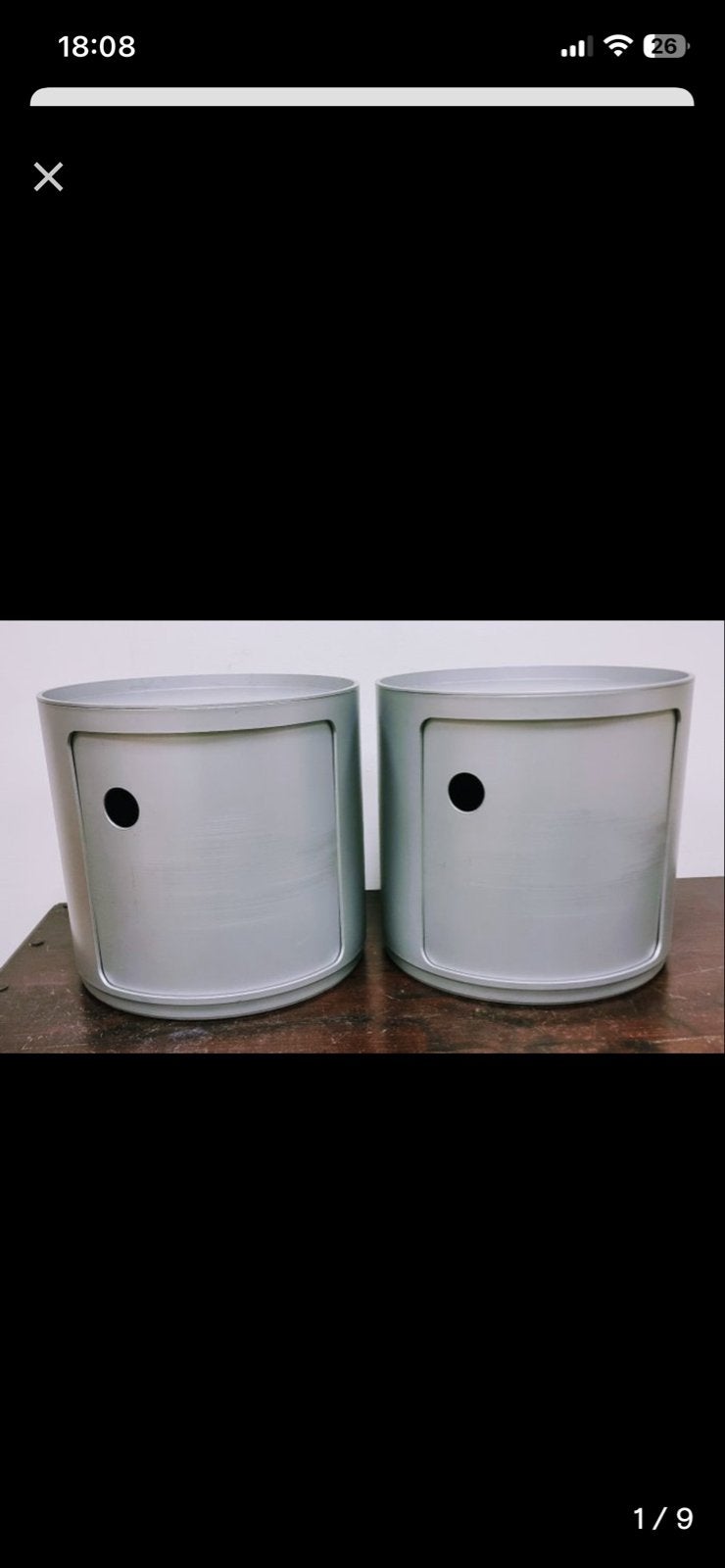 2x Componibili Kastjes van Anna Castelli voor Kartell, Minder dan 45 cm, Gebruikt, Ophalen of Verzenden, Modern