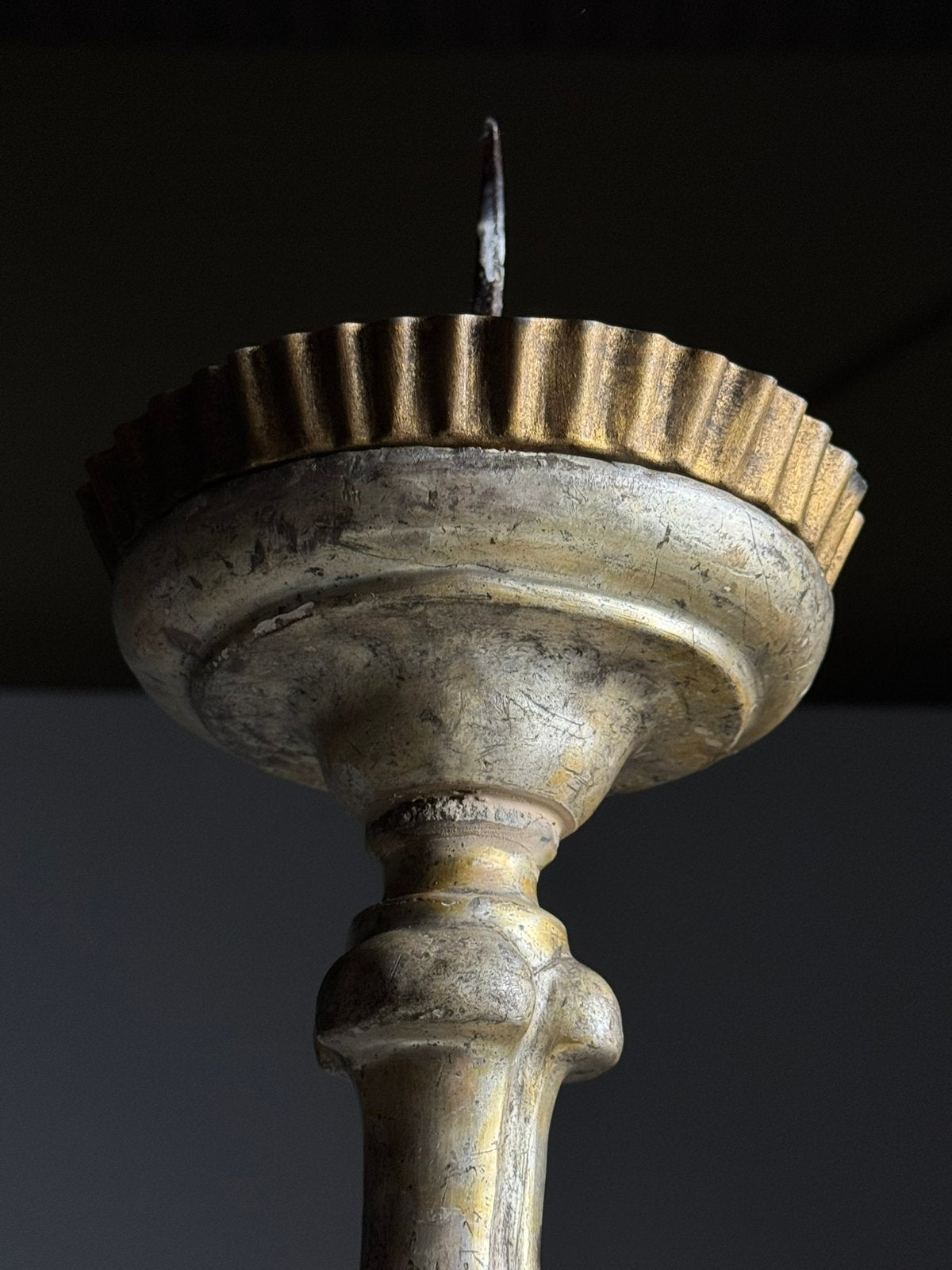 Grote italiaanse kandelaar 18e eeuw, Antiek en Kunst, Ophalen of Verzenden, Koper of Brons