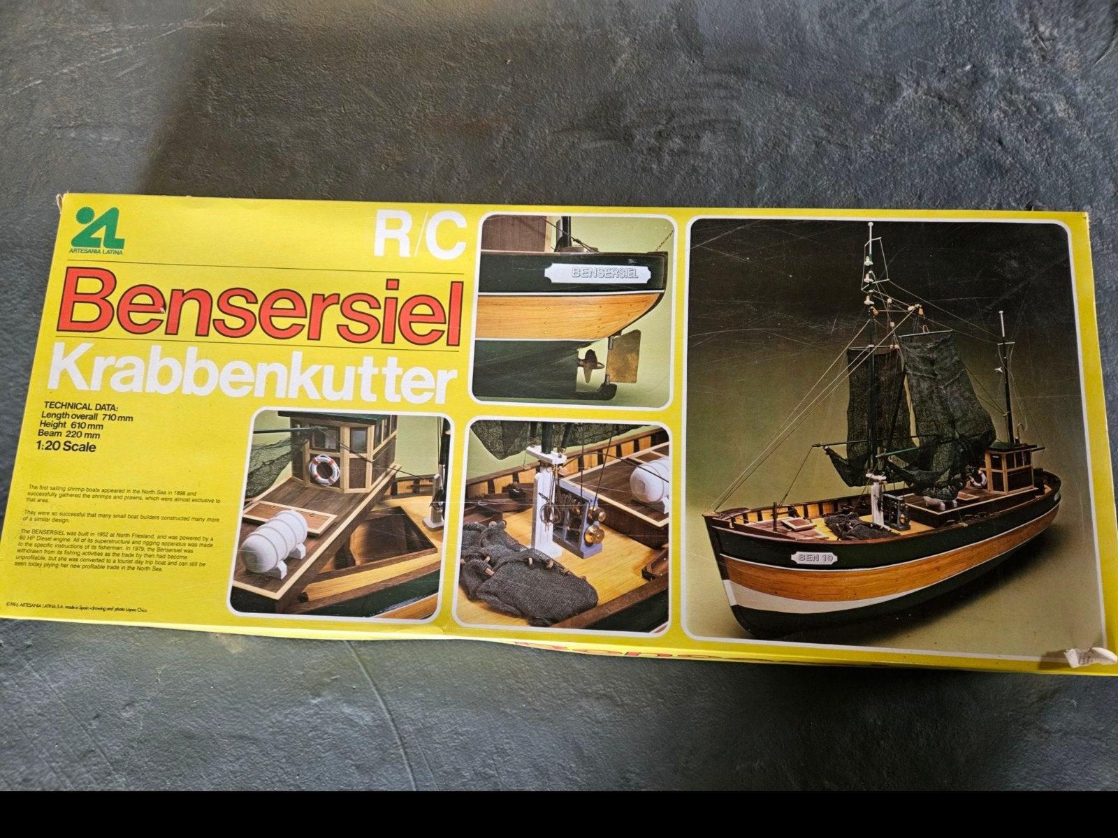 Houten Bouwpakket RC Krabbenkutter Bensersiel 1:20, Hobby en Vrije tijd, Ophalen of Verzenden, Nieuw, Groter dan 1:32, Overige merken