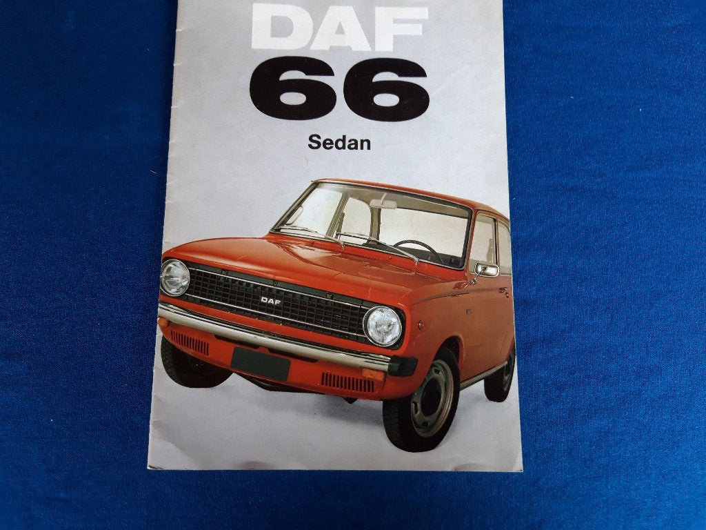 Folder Daf 66 Sedan modeljaar 1973 Nederlands, Daf variomatic, Ophalen of Verzenden, Zo goed als nieuw, Overige merken
