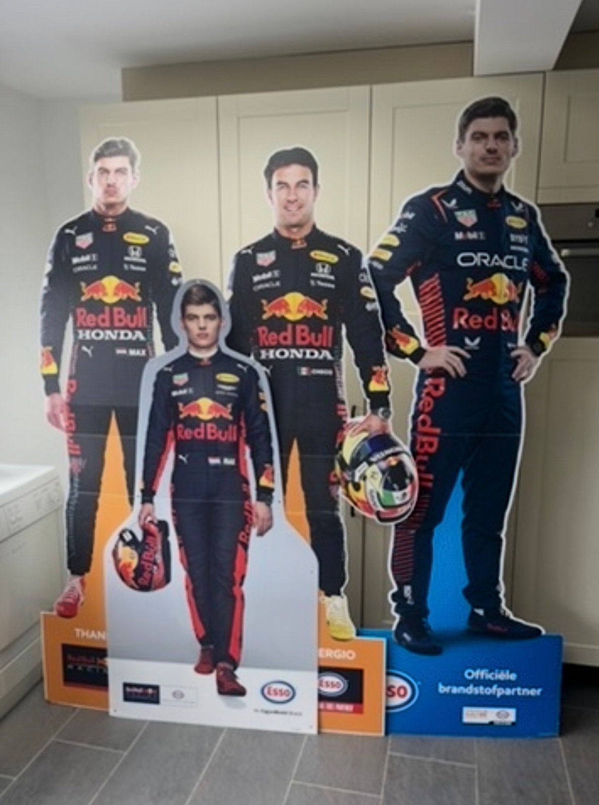 Red Bull Racing F1 Coureurs Kartonnen Standbeelden, Ophalen, Gebruikt, Formule 1