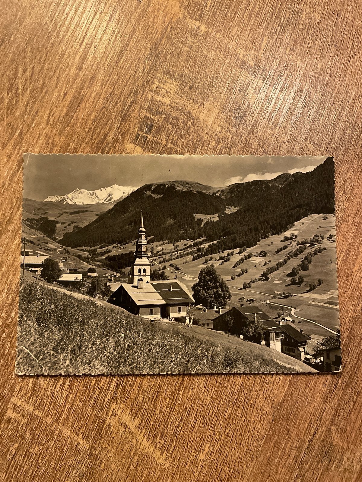 Oude ansichtkaart Hauteluce Savoie Frankrijk 1961, Ophalen of Verzenden, 1960 tot 1980, Gelopen, Frankrijk
