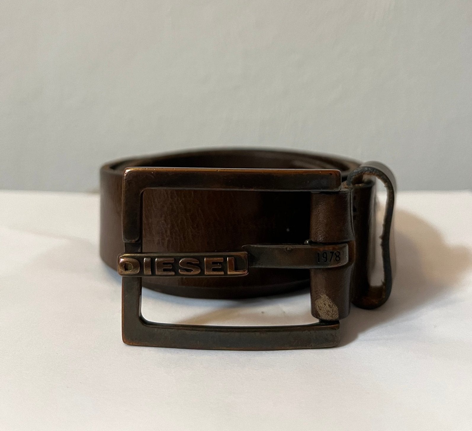 DIESEL used learher belt 90cm, Kleding | Heren, Riemen en Ceinturen, Ophalen, Gedragen, Overige kleuren, Minder dan 95 cm