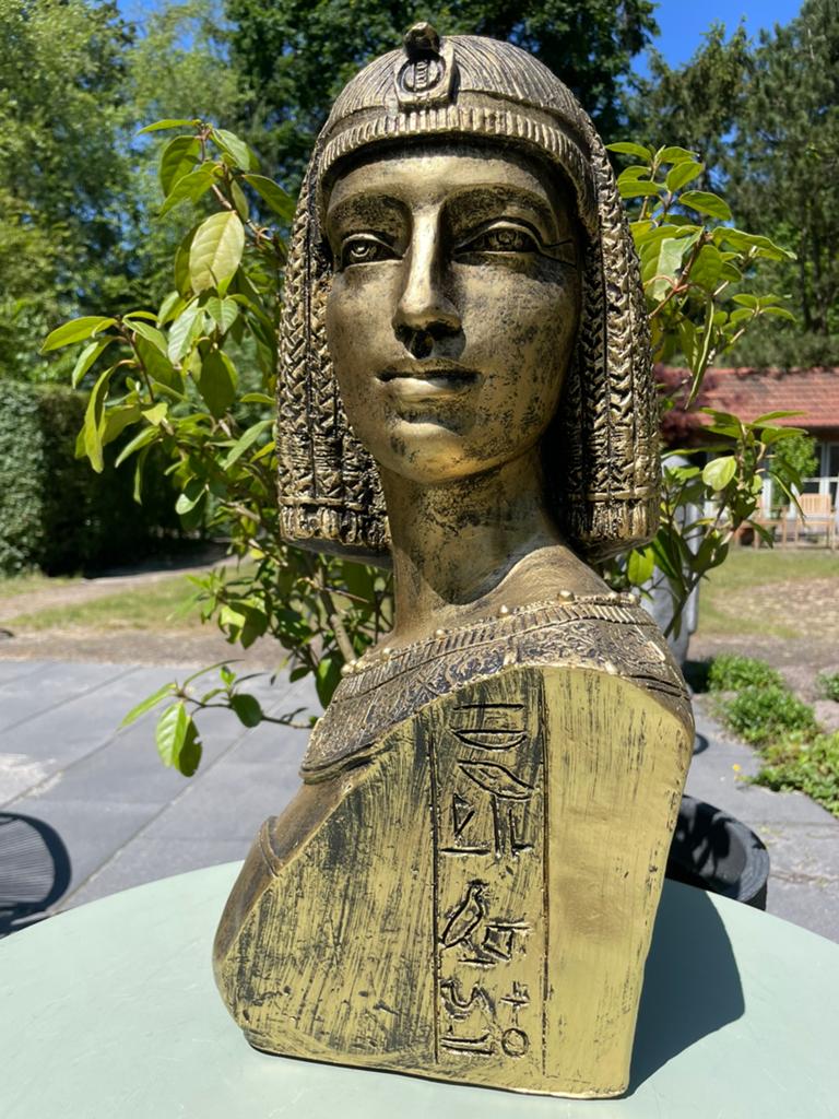 Cleopatra beeld antiekgoud tuin griekse godin spijkerschrift, Ophalen, Nieuw, Kunststof, Mensenbeeld