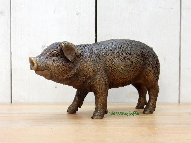 063* bronzen varken (boven €75 geen verzendkosten), Ophalen of Verzenden, Nieuw, Overige materialen, Dierenbeeld