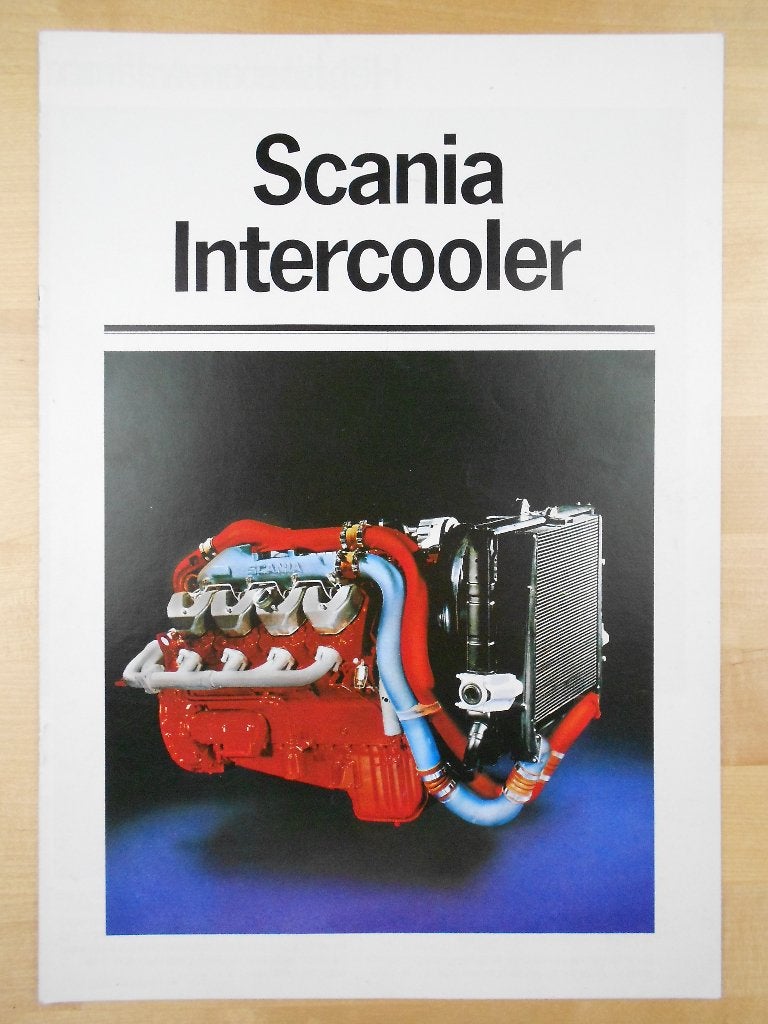 Scania Intercooler Motor Brochure 1982 – 142 112 82 V8, Ophalen of Verzenden, Zo goed als nieuw, Overige merken, Scania