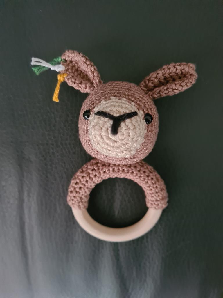 gehaakte alpaca rammelaar, Ophalen of Verzenden, Nieuw, Kraamcadeau