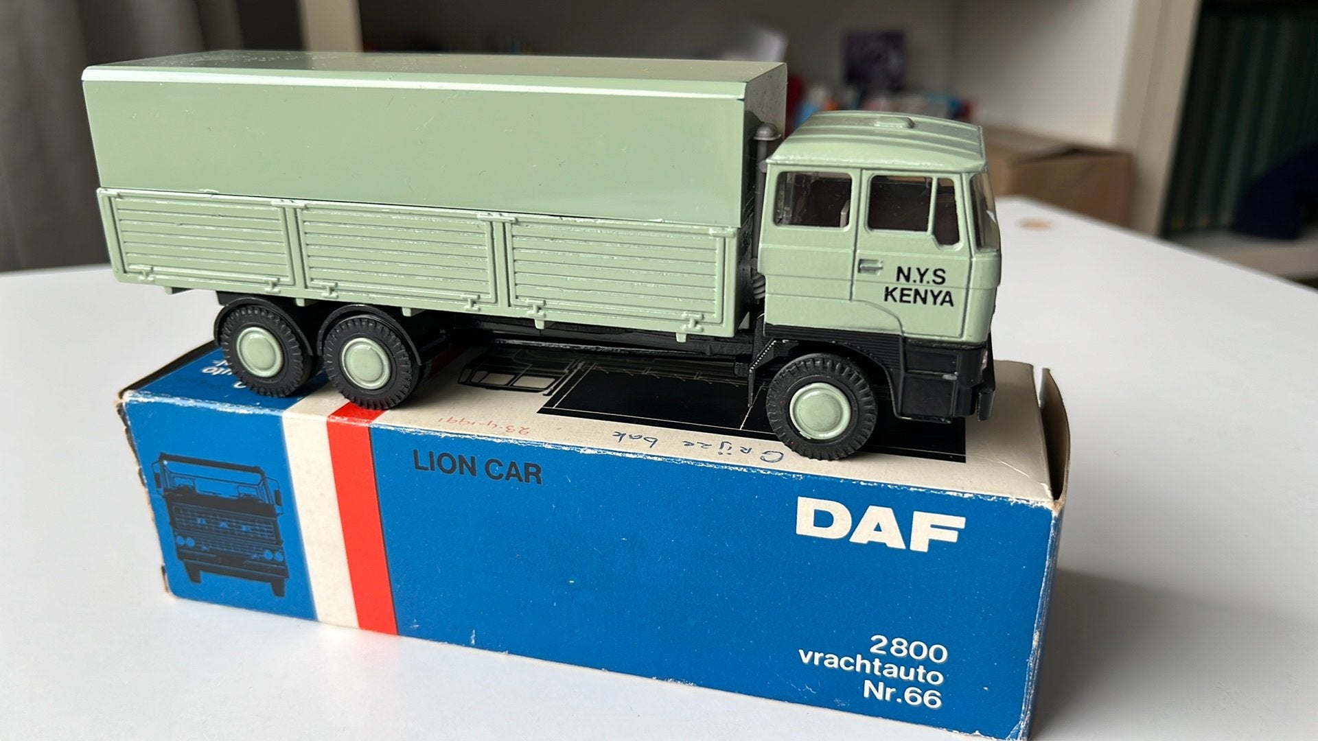Lion Car Daf 2800 N.Y.S. KENYA =National Youth Service Kenya, Ophalen of Verzenden, Nieuw, Bus of Vrachtwagen, Lion Toys