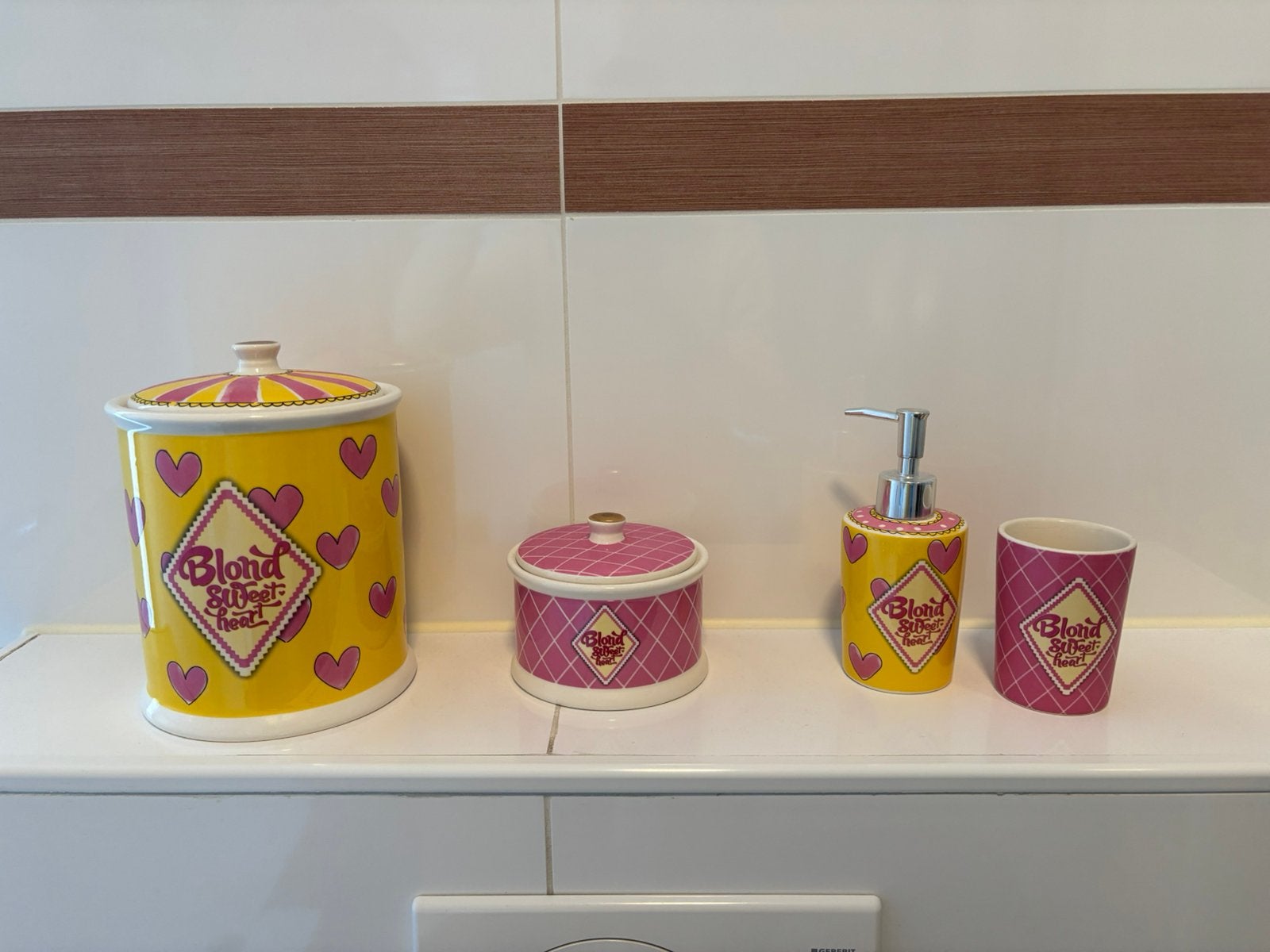 Blond badkamer accessoires, Ophalen of Verzenden, Zo goed als nieuw, Roze