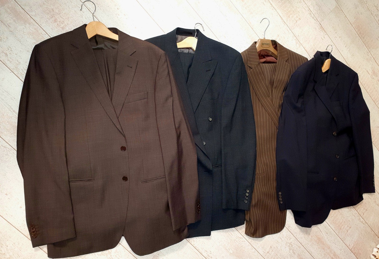 Kostuum pak 2delig mt 106 / 53 4 stuks voor €75,- vintage, Ophalen, Zo goed als nieuw, Maat 52/54 (L), Grijs