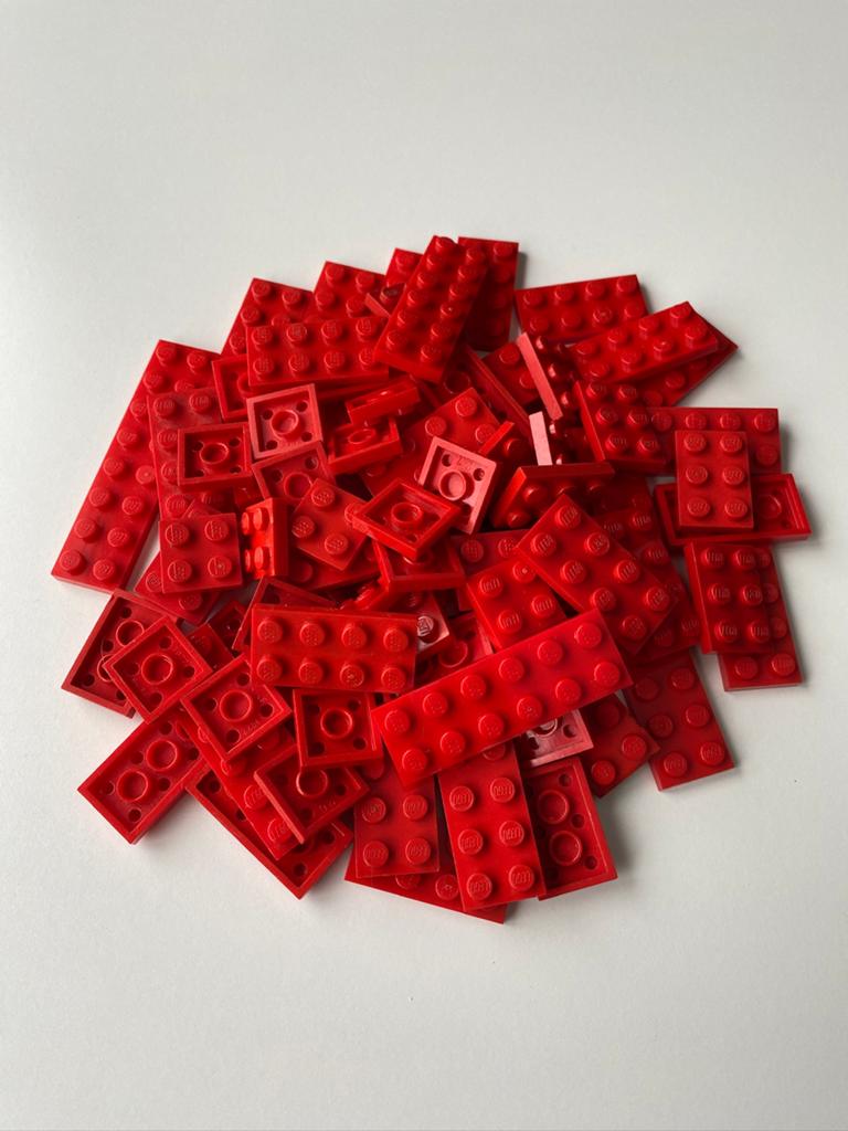 Lego plates 2x* Rood, Ophalen of Verzenden, Gebruikt, Losse stenen, Lego